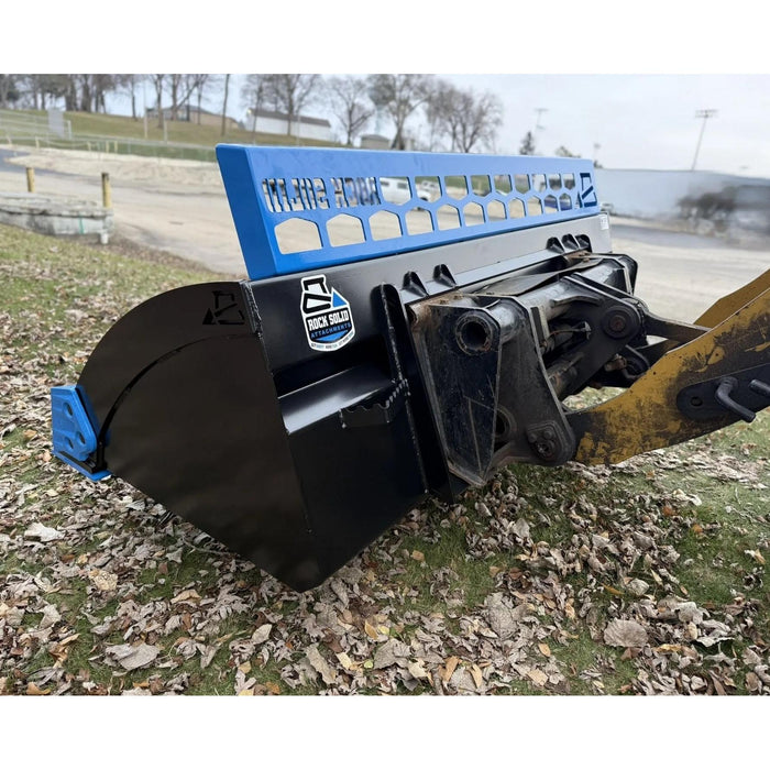 Rock Solid Heavy Duty Low Profile Extended Lip Utility Skid Steer Bucket | HW Part Store
