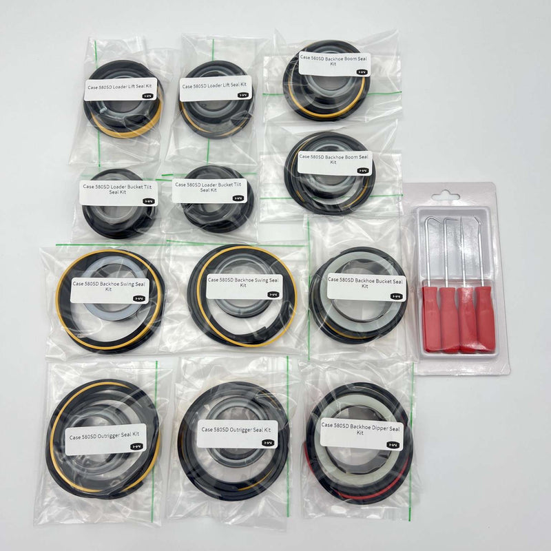 Loader Lift Cyl Case 580D, Super D 580SD, Super E 580SE Hydraulic Seal - Foto 5