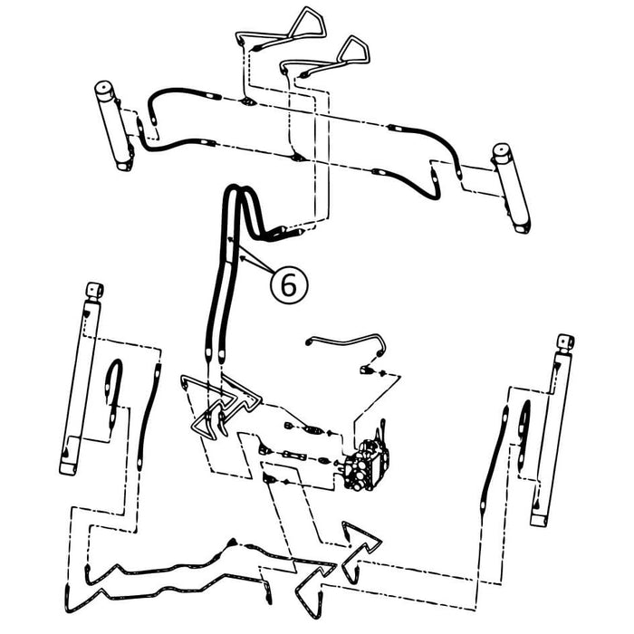 Bobcat 773 Hose - At Pivot to Loader Tilt Cylinders - S/N Group 2 -