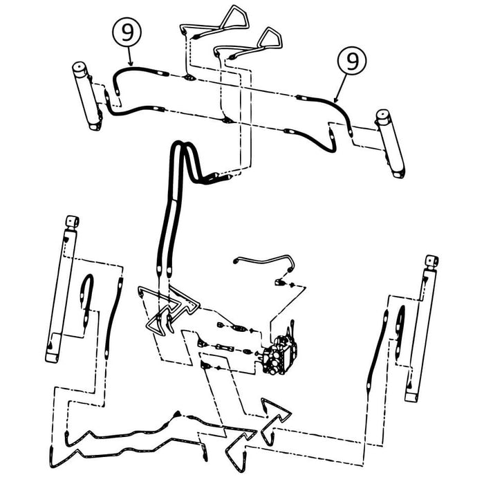 Bobcat 773 Hose - to Loader Bucket Tilt Cylinder - Rod End - S/N Group 2 - Type 1 -