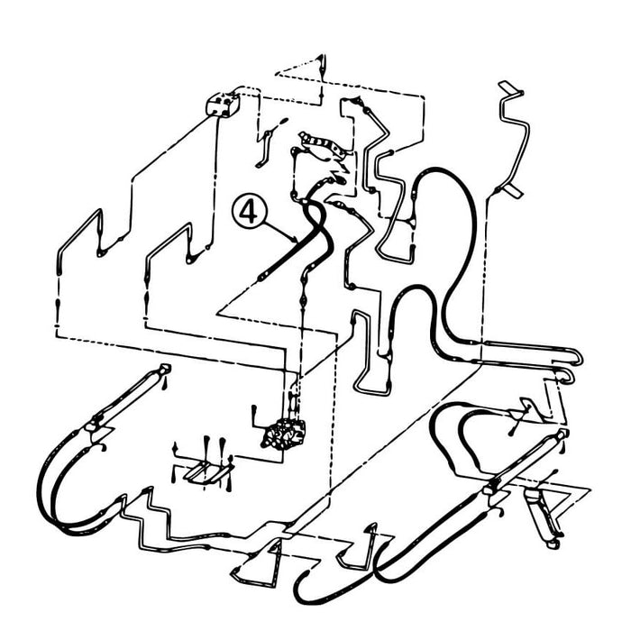 Bobcat 453 Hose - to Bucket Positioning Valve -