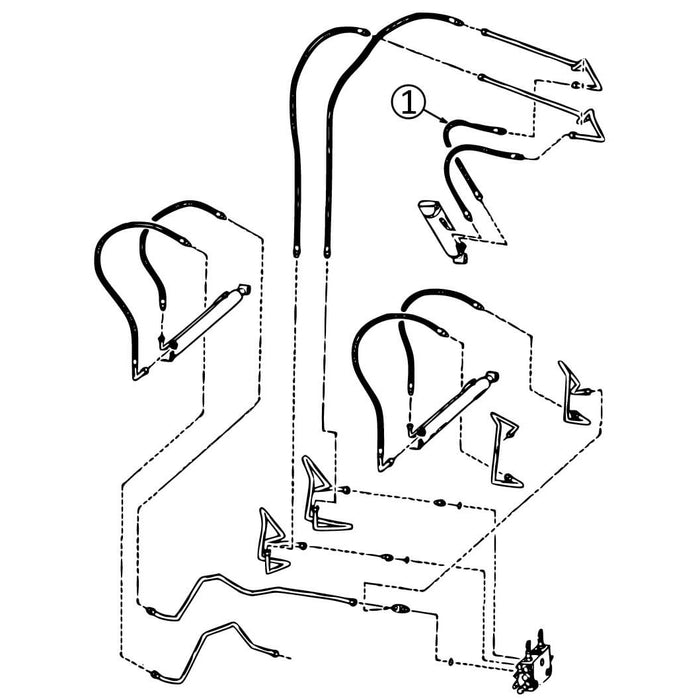 Bobcat 7753 Hose - to Loader Bucket Tilt Cylinder - Rod End -