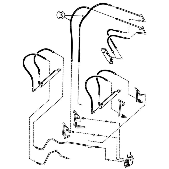 Bobcat 7753 Hose - At Pivot - to Loader Tilt Cylinder -