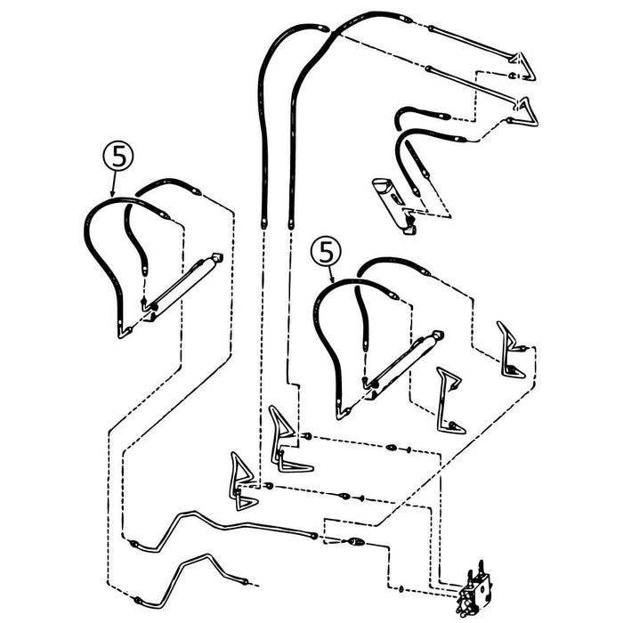 Bobcat 7753 Hose - Loader Lift Cylinders - Bore Ends -