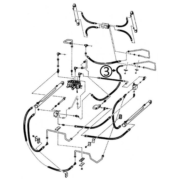 Bobcat 953 Hose - At Pivot - in Loader Bucket Tilt Circuit -