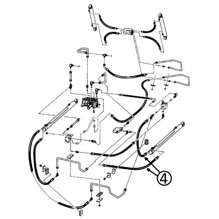 Bobcat 953 Hose - to R/H Loader Lift Cylinder -