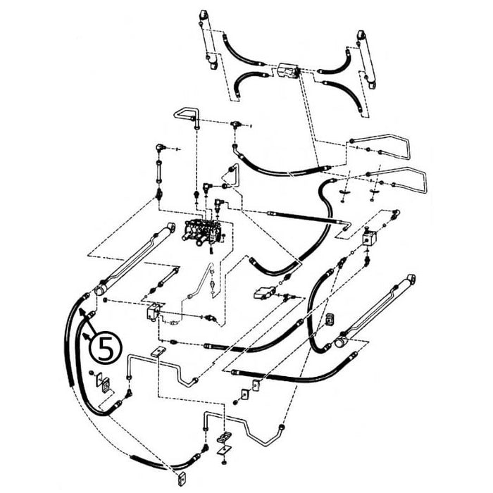 Bobcat 953 Hose - to L/H Loader Lift Cylinder -