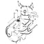 Bobcat 953 Hose - At Pivot - in Loader Bucket Tilt Circuit -