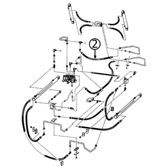 Bobcat 953 Hose - At Pivot - in Loader Bucket Tilt Circuit -