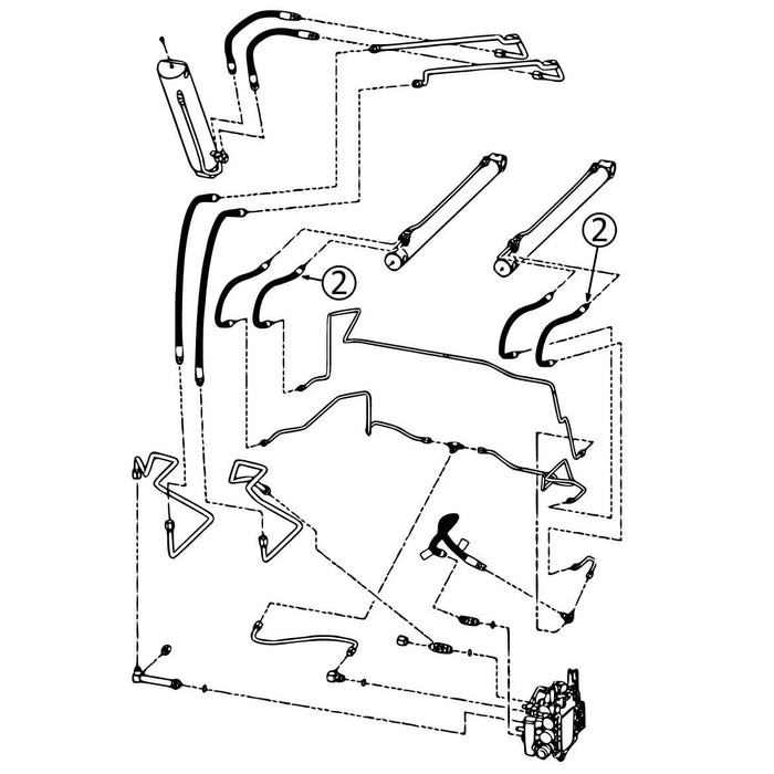 Bobcat S130 Hose - to Loader Lift Cylinders - Bore Ends -