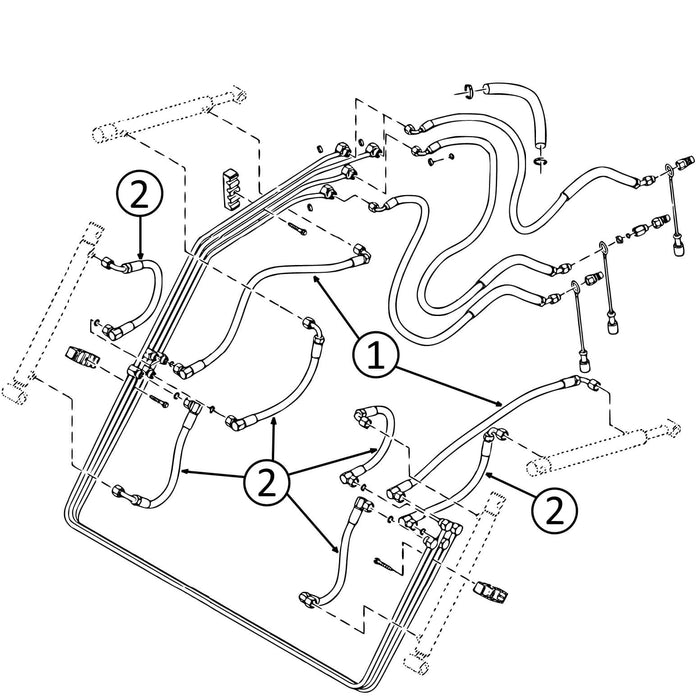 John Deere 120E Whole Loader Hose Kit | HW Part Store