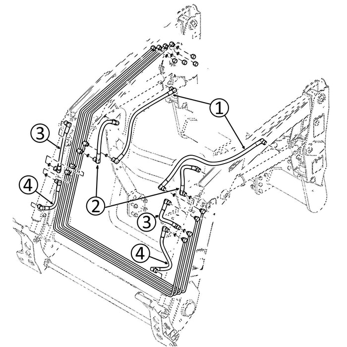 John Deere 220R NSL Whole Loader Hose Kit | HW Part Store