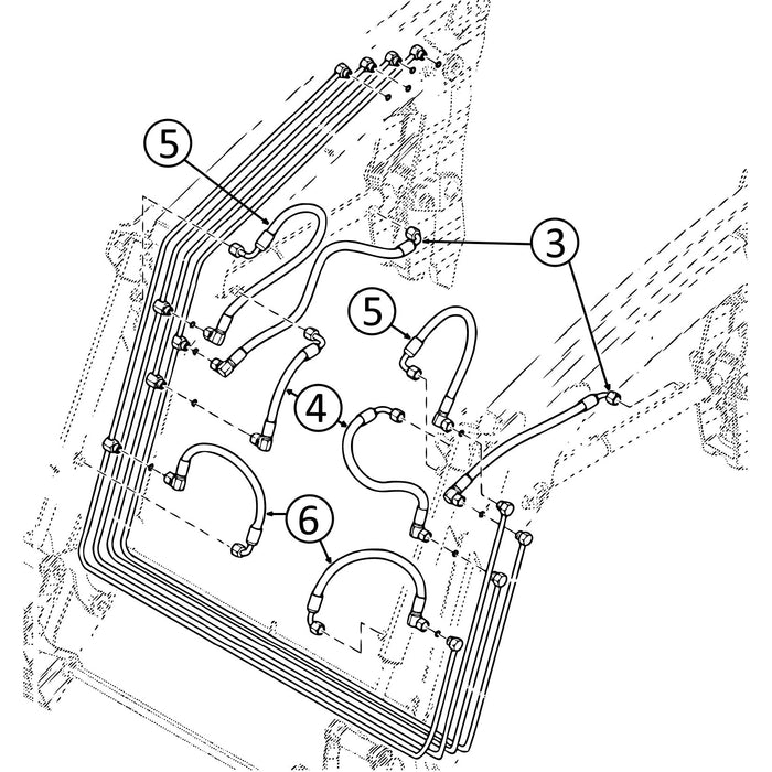 John Deere 300E MSL Whole Loader Hose Kit | HW Part Store