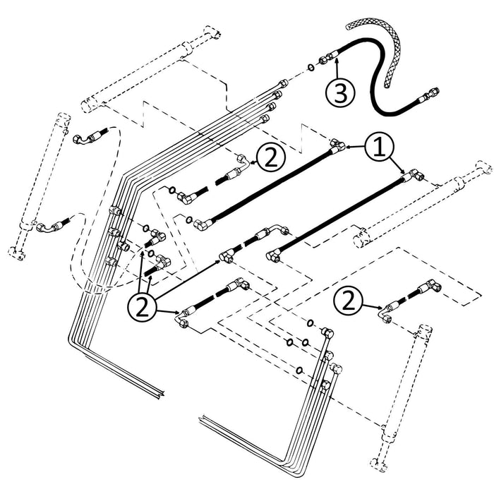 John Deere 305 Whole Loader Hose Kit | HW Part Store