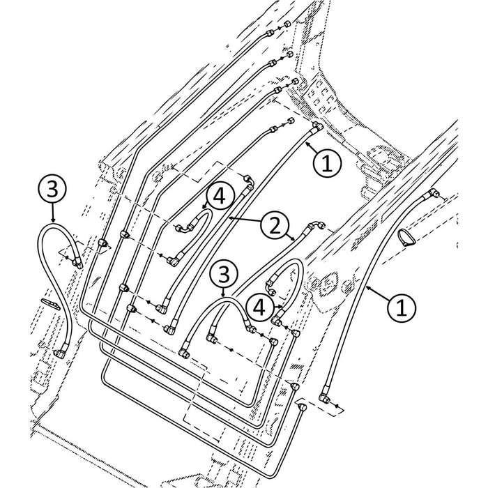 John Deere 400E Whole Loader Hose Kit | HW Part Store