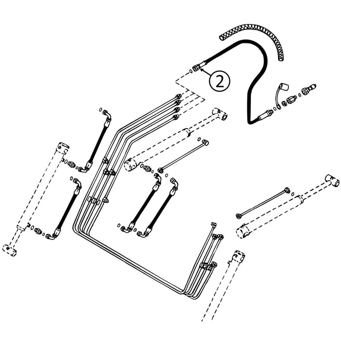 John Deere 410 Hose - s/n: Up to 008801 - From Tractor to Loader Tubes - 2 | HW Part Store