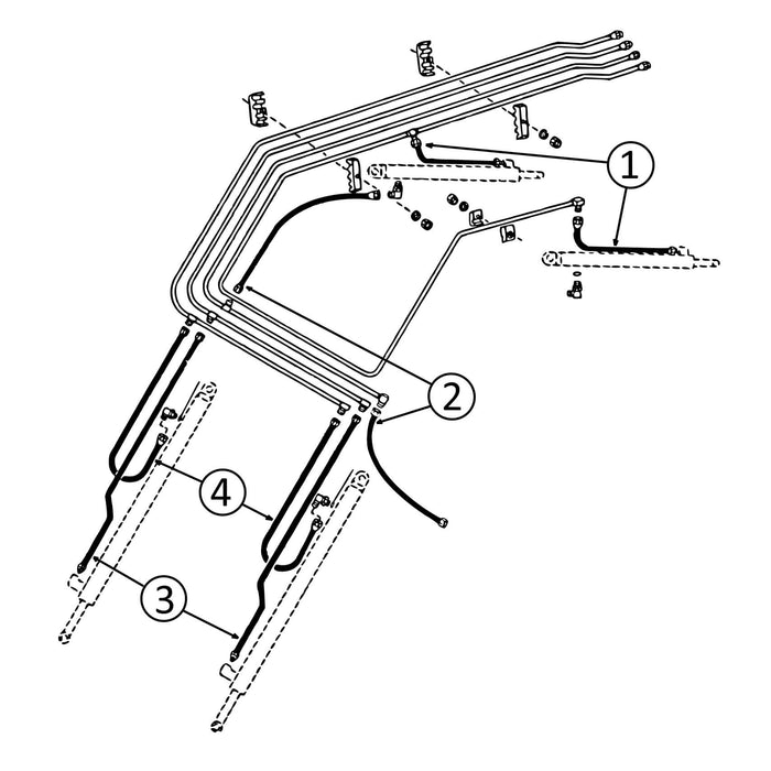 John Deere 540 NSL Whole Loader Hose Kit | HW Part Store