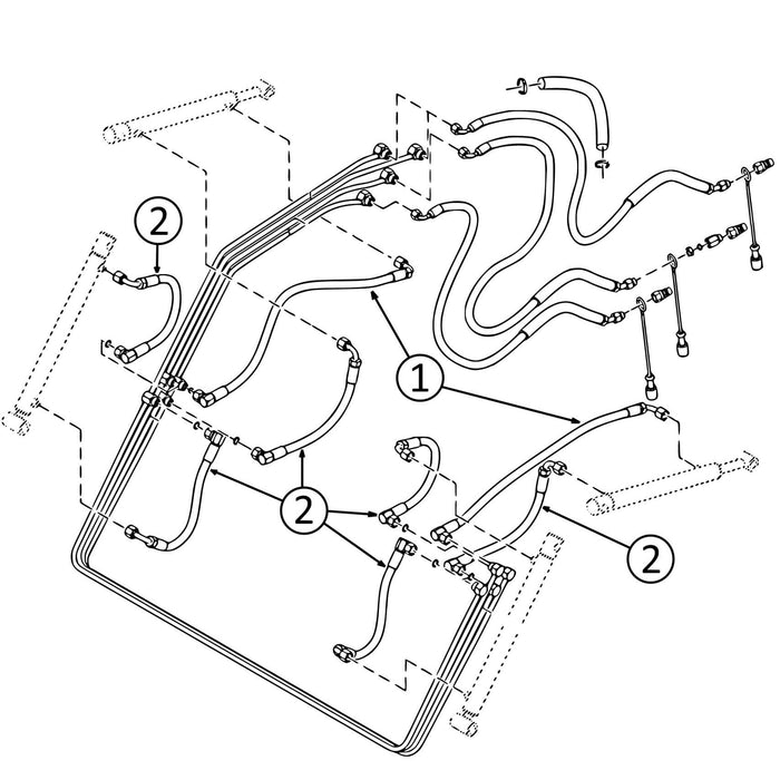 John Deere D120 Whole Loader Hose Kit | HW Part Store