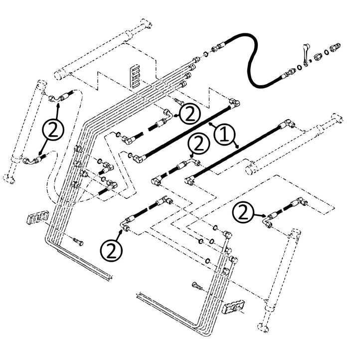 John Deere 200X & 200CX Whole Loader Hose Kit | HW Part Store