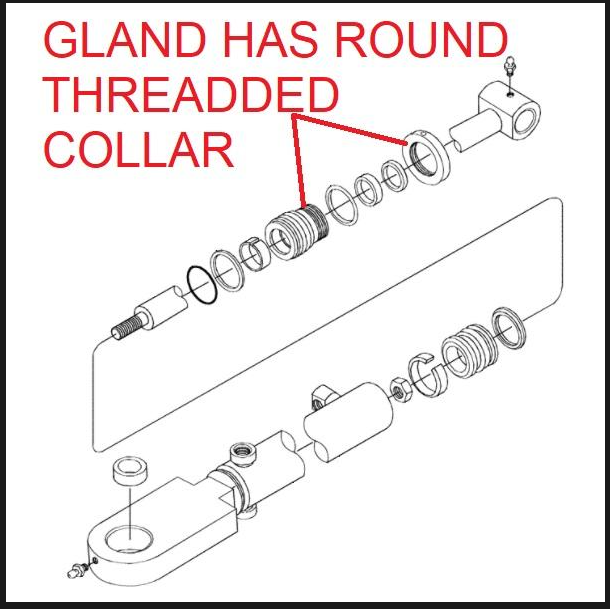 New Holland LX865 & LX885 Loader Lift Cylinder w/ 1-3/8" Rod - Seal Kit | HW Part Store