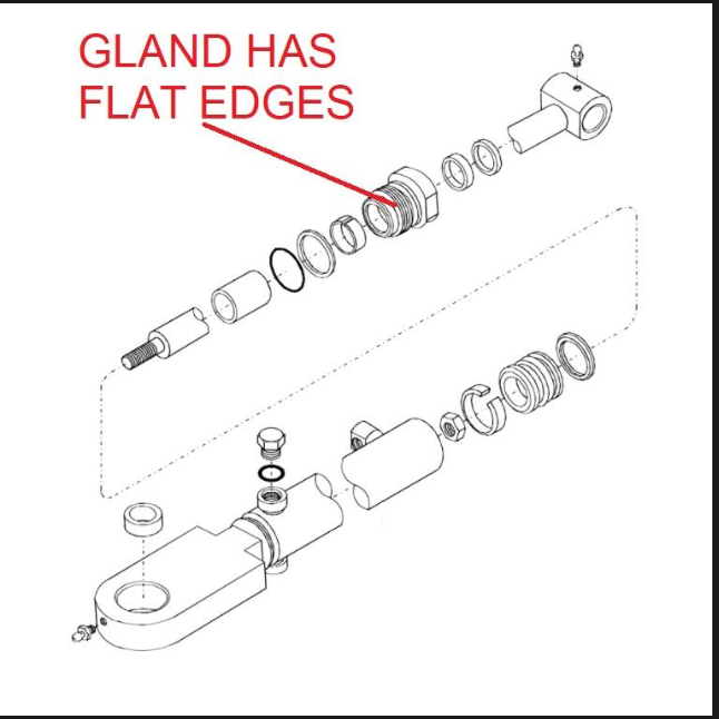 New Holland LX865 & LX885 Loader Lift Cylinder w/ 1-1/2" Rod - Seal Kit | HW Part Store