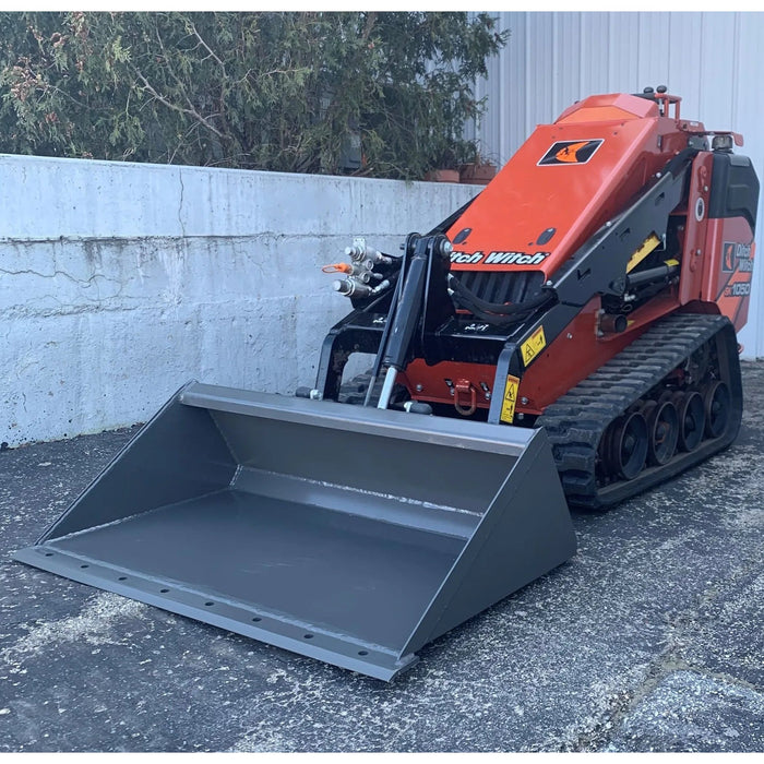 Berlon Low Profile Extended Lip Mini Skid Steer Bucket | HW Part Store