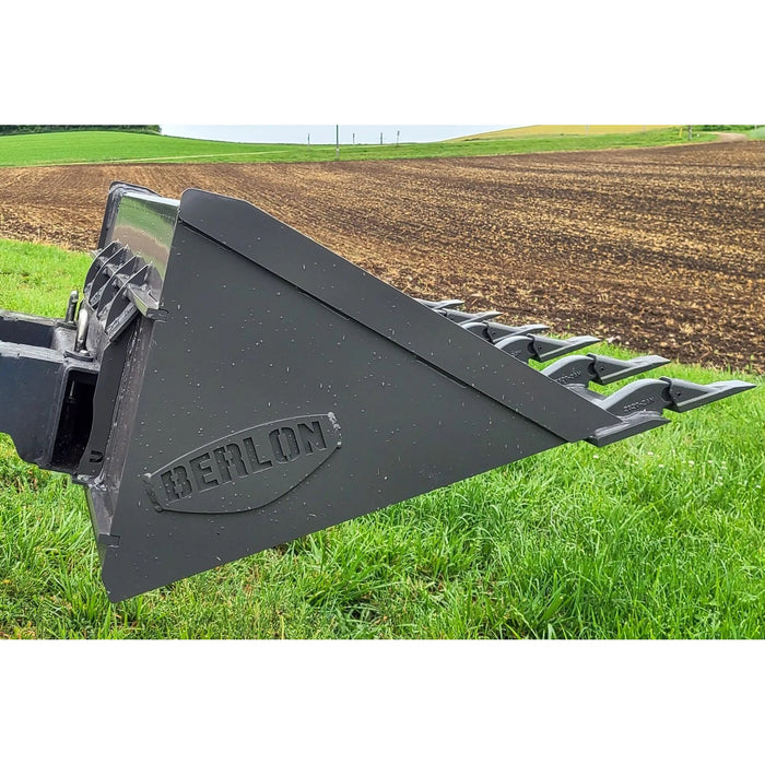 Berlon Low Profile Mini Skid Steer Bucket | HW Part Store