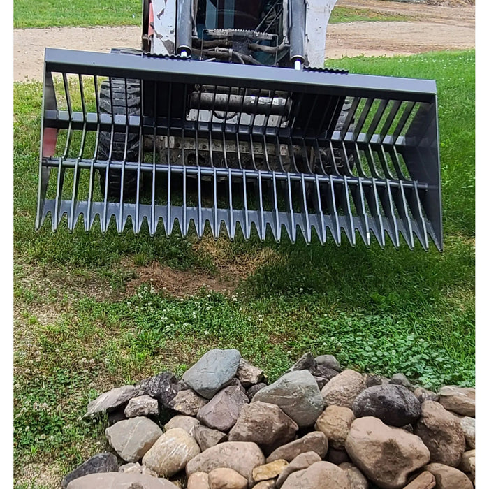 Berlon Skeleton Rock Skid Steer Bucket | HW Part Store