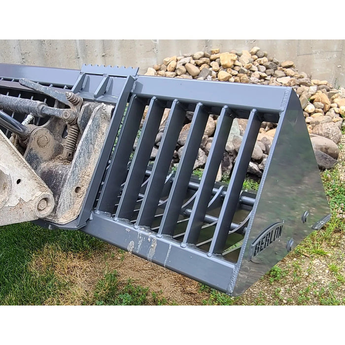 Berlon Skeleton Rock Skid Steer Bucket | HW Part Store