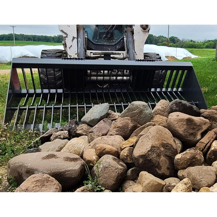 Berlon Skeleton Rock Skid Steer Bucket | HW Part Store