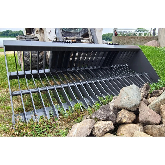 Berlon Skeleton Rock Skid Steer Bucket | HW Part Store