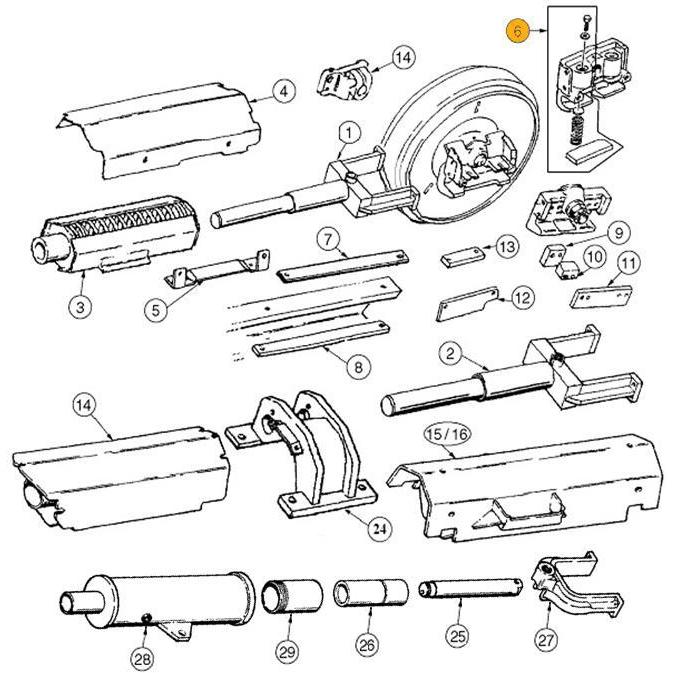 Case 1150C, 1150D, 1150E, 1155D, 1155E Idler Wear Kit - 6 | HW Part Store