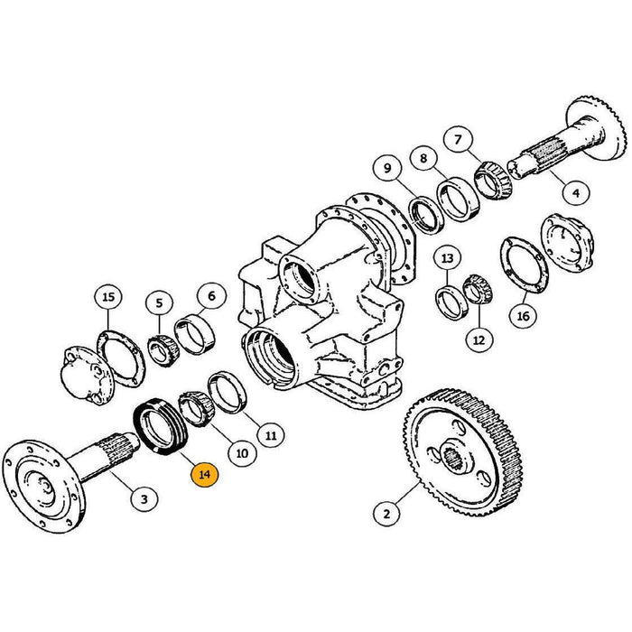 Case 850B Non-LGP Final Drive Seal - 14 | HW Part Store