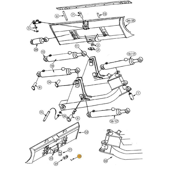 John Deere 450G LGP & WT, 550G, 650G Dozer Cap Bolt - 35 | HW Part Store