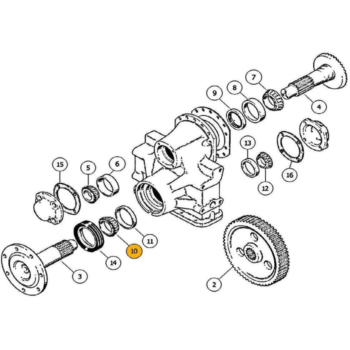 Case 550H Final Drive Bearing Cone - 10 | HW Part Store