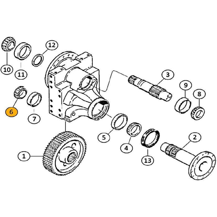 Case 1150B, 1150C, 1150D, 1155D Final Drive Bearing Cone - 6 | HW Part Store