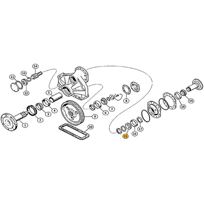 Case 450, 450B, 455B Final Drive Bearing Cone - 15 | HW Part Store