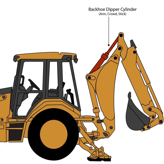 JCB 4C & 4CN Backhoe Dipper Cylinder s/n: 0400000-0929999 - Seal Kit | HW Part Store