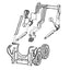Bobcat 310, 313, & 371 Hose - At Pivot to Tilt Cylinders & to Lift Cylinders -