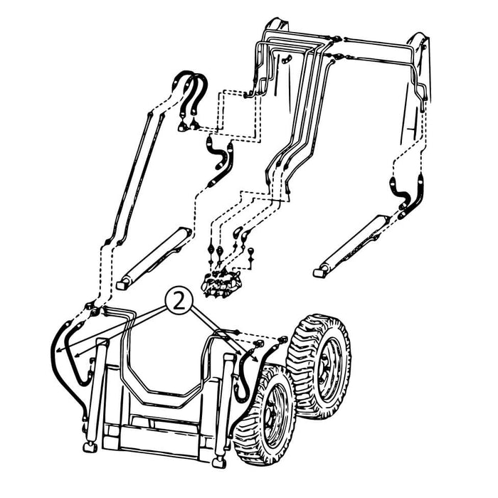 Bobcat 310 & 313 Hose - to Loader Bucket Tilt Cylinders -