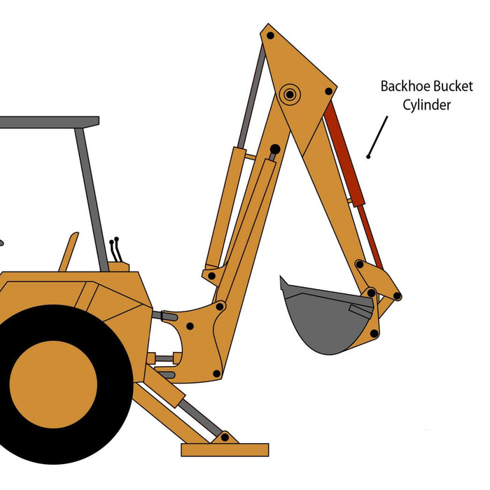 Case 530CK Backhoe Bucket Cylinder - Type 2 Rod Seal Kit | HW Part Store