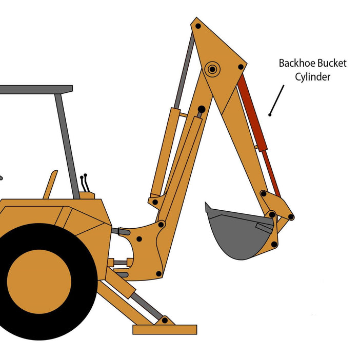 Case 580E & 580SE Backhoe Bucket Cylinder w/ 4" Bore - Seal Kit for Special Feature Bucket | HW Part Store