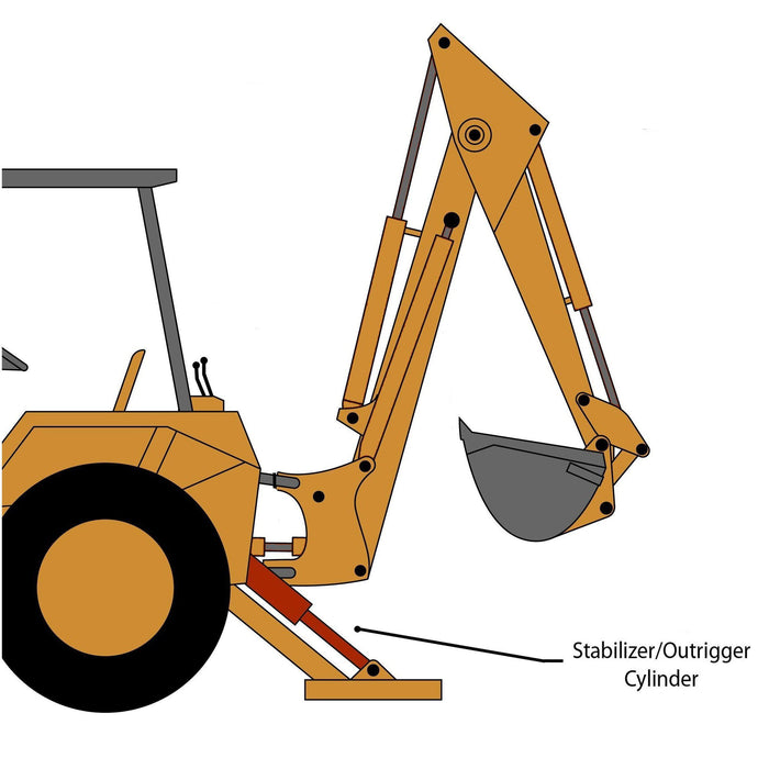 Case 580B & 580C Outrigger Cylinder L/H | HW Part Store