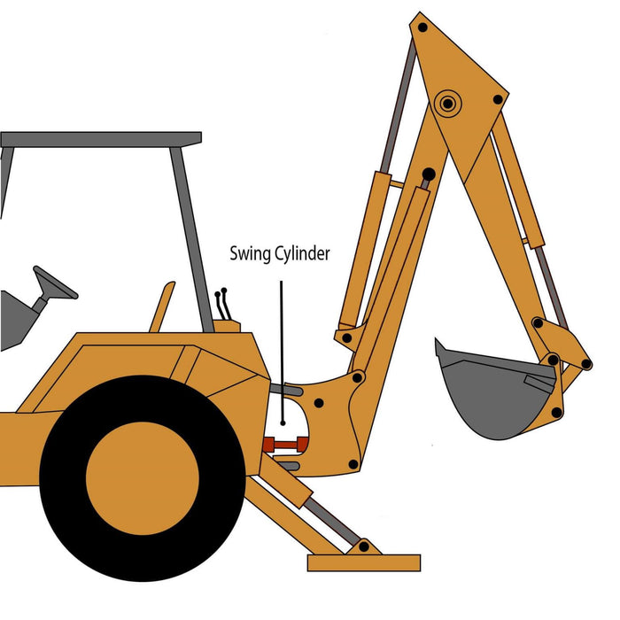 Case 680CK Backhoe Swing Cylinder - Bore Seal Kit | HW Part Store