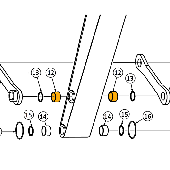 Cat 330 & 330L Excavator - Bushing - In Dipper at Links - 12 | HW Part Store