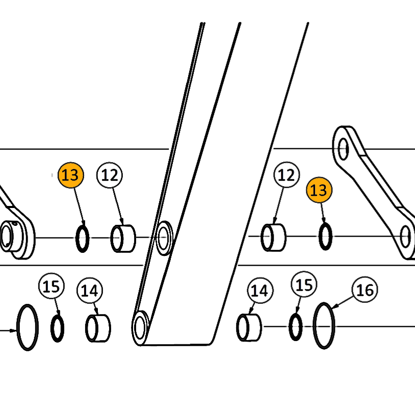 Hitachi EX300-2, EX300-3, EX300-5 Bucket Link Parts | HW
