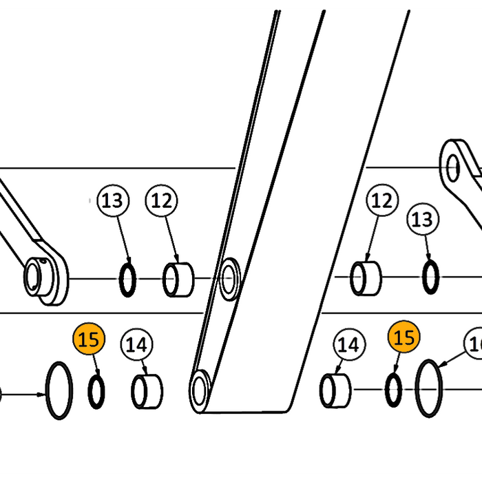 Cat 316E & 316E L Excavator - Pin Seal - At Dipper to Bucket - 15 | HW Part Store