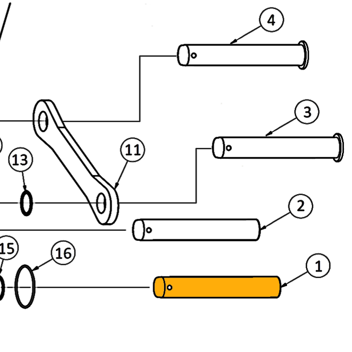 Cat 316E & 316E L Excavator - Pin - Bucket to Dipper Arm - 1 | HW Part Store