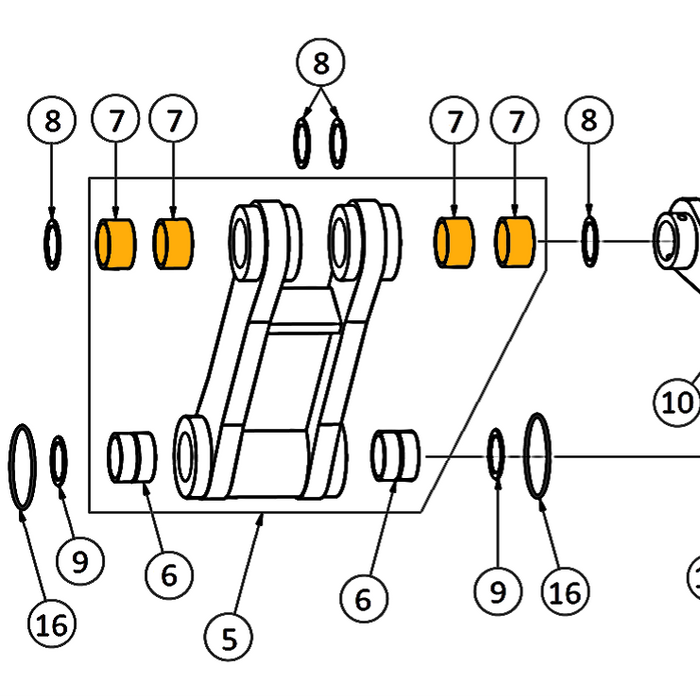 Hitachi ZX270 & ZX270-3 Bucket Links, Pins, Bushings | HW Part Store Hitachi ZX270 & ZX270-3 Bucket Links, Pins, Bushings | HW Part Store
