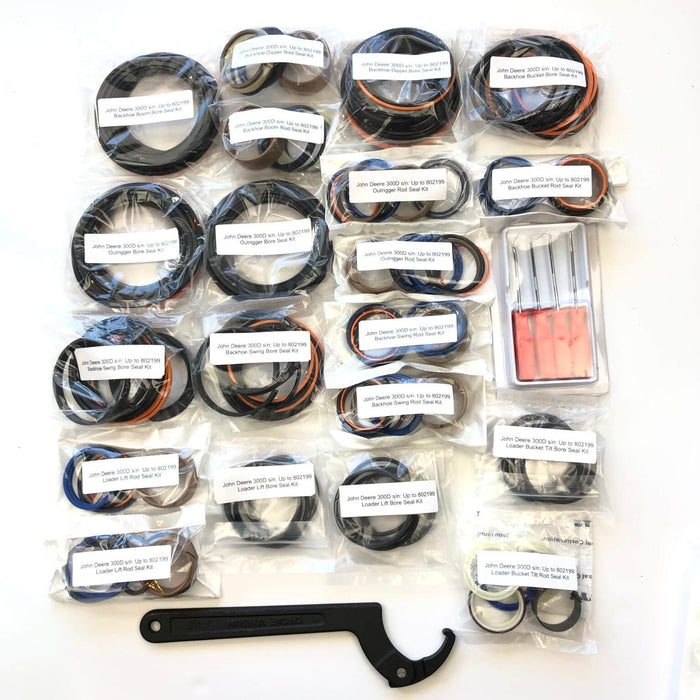 John Deere 300D s/n: Up to 802199 Whole Machine Kit w/ Free Tool & O-Ring Pick Set | HW Part Store